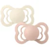 Bibs Lot de 2 Sucettes Symétriques Suprême Ivory & Blush - 0/6 Mois