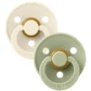 Bibs Lot de 2 Sucettes Symétriques Colour Ivory & Sage - 0/6 Mois