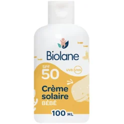 Biolane Crème Solaire SPF50 Format Voyage - 100 ml