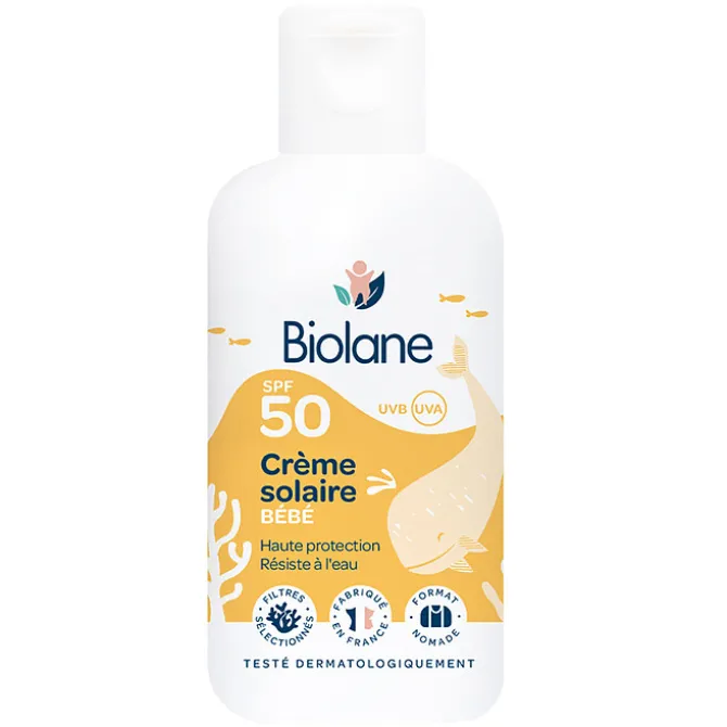 Biolane Crème Solaire SPF50 Format Voyage - 100 ml