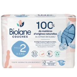 Biolane Lot de 28 Couches Ecologiques - T2