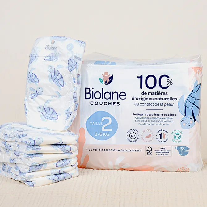 Biolane Lot de 28 Couches Ecologiques - T2