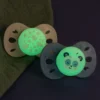 Biolane Lot de 2 Sucettes Anatomiques Nuit Bleu et Beige - 18 Mois +