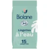 Biolane Paquet de 15 Lingettes à l'Eau