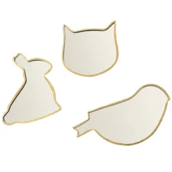 Bonton Lot de 3 Miroirs Animaux - Laiton