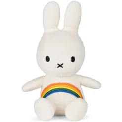 Bon Ton Toys Lapin Miffy Brodé Blanc Cassé Rainbow - Petit