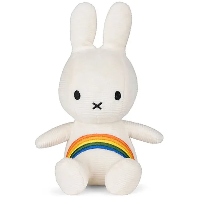 Bon Ton Toys Lapin Miffy Brodé Blanc Cassé Rainbow - Petit