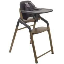 Bugaboo Pack Chaise Haute Bugaboo Giraffe + Babyset + Tablette - Bois Chaud et Gris
