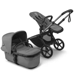 Bugaboo Poussette Citadine Fox5 Renew Complète Châssis Noir - Moon Grey