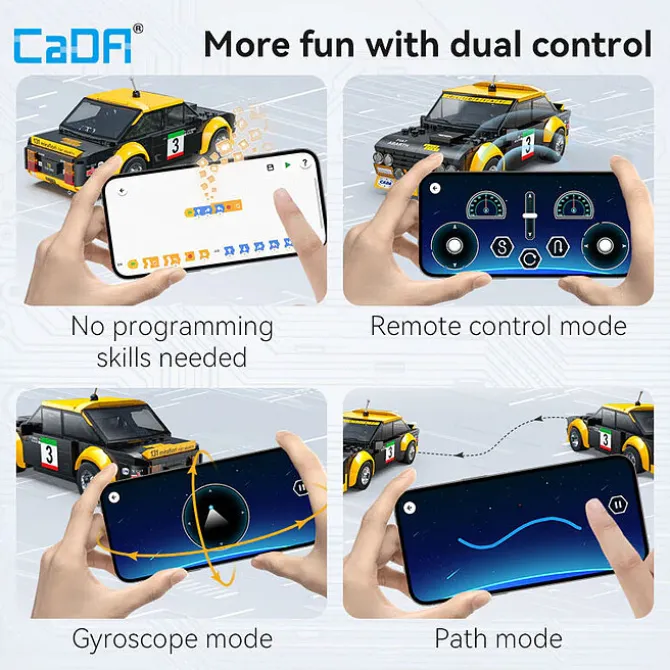 Cada Jeu de Construction Télécommandé 1:20 Fiat Abarth 131