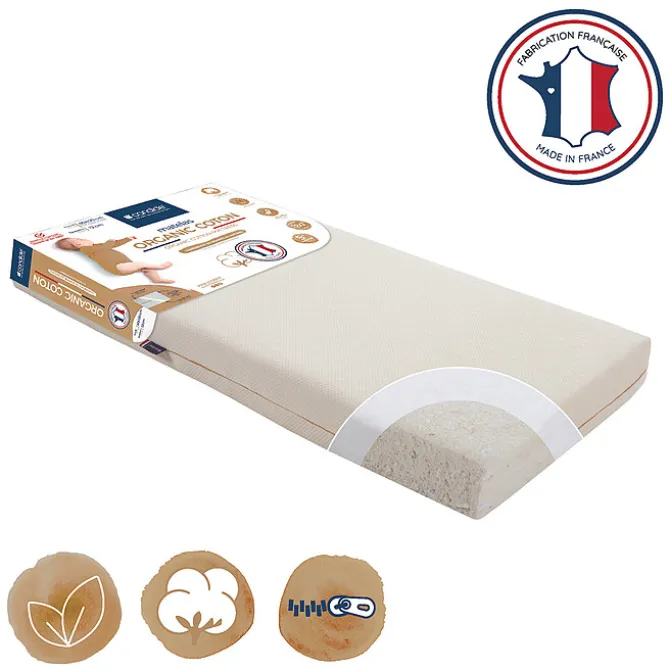 Candide Matelas Organic Coton - 60 x 120 cm