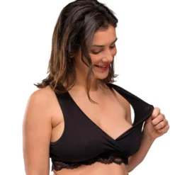 carriwell Brassière Cache-coeur de Grossesse et d'Allaitement Noir - XL