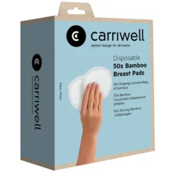 carriwell Lot de 50 Coussinets d'Allaitement Jetables en Bambou - Taille Unique