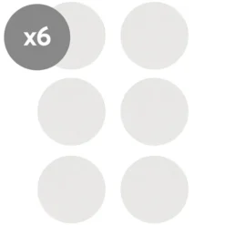 carriwell Lot de 6 Coussins d'Allaitement en Coton Bio Blanc - Taille Unique