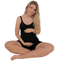 carriwell Short de Maintien de Grossesse Sans Coutures Noir - L