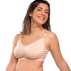 carriwell Soutien-gorge de Grossesse et d'Allaitement Sans Coutures Chair - L