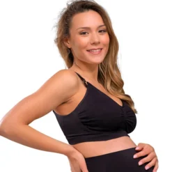 carriwell Soutien-gorge de Grossesse et d'Allaitement Carri-gel Noir - L