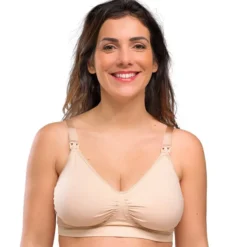 carriwell Soutien-gorge de Grossesse et d'Allaitement Carri-gel Chair - M