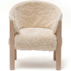 Charlie Crane Fauteuil SABA Hêtre - Fur Milk