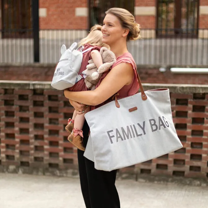Childhome Family Bag Canvas - Gris