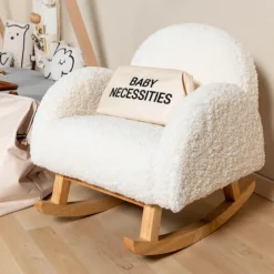 Childhome Fauteuil à Bascule pour Enfant - Teddy Ecru