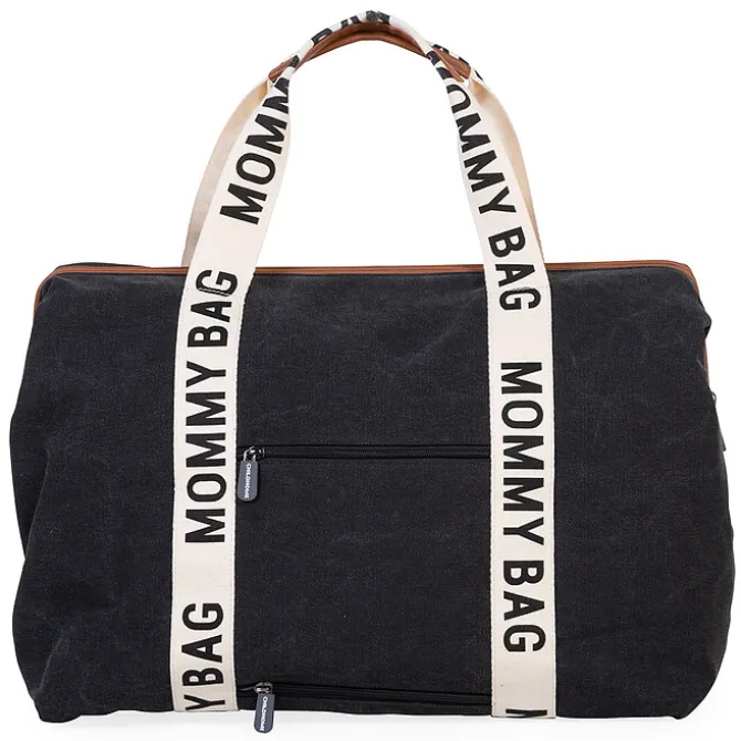 Childhome Mommy Bag Large Signature Canvas - Noir