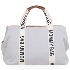 Childhome Mommy Bag Large Signature Canvas - Ecru