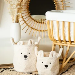 Childhome Panier Grand - Teddy Ecru