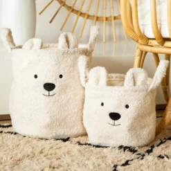 Childhome Panier Grand - Teddy Ecru