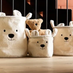 Childhome Panier Petit - Teddy Ecru