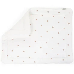 Childhome Tapis de Parc Jersey - White & Hearts