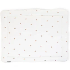 Childhome Tapis de Parc Jersey - White & Hearts