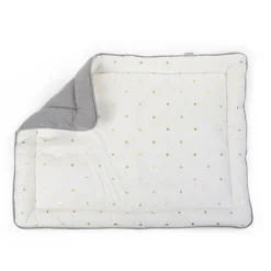 Childhome Tapis de Parc Jersey - Grey & Gold Dots