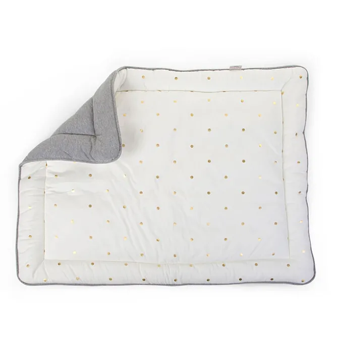 Childhome Tapis de Parc Jersey - Grey & Gold Dots