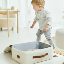 Childhome Valise Mini Traveller - Teddy Ecru