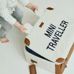 Childhome Valise Mini Traveller - Teddy Ecru