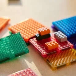 Cleverclixx Kit de 16 Tuiles Aimantées Compatibles LEGO & DUPLO
