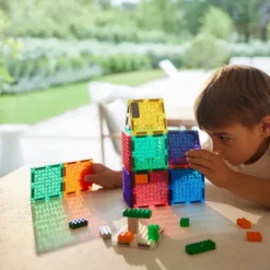 Cleverclixx Kit de 16 Tuiles Aimantées Compatibles LEGO & DUPLO