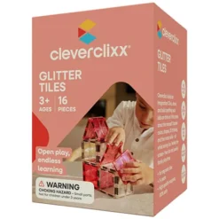 Cleverclixx Kit de 16 Tuiles Aimantées Pailletées