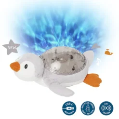 Cloud b Peluche Veilleuse Rechargeable Tranquil Penguin - Grey