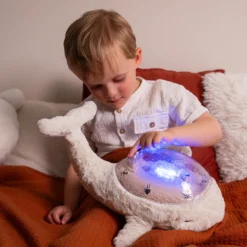 Cloud b Peluche Veilleuse Rechargeable Tranquil Whale White