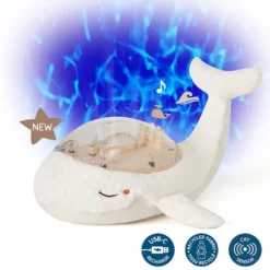 Cloud b Peluche Veilleuse Rechargeable Tranquil Whale White