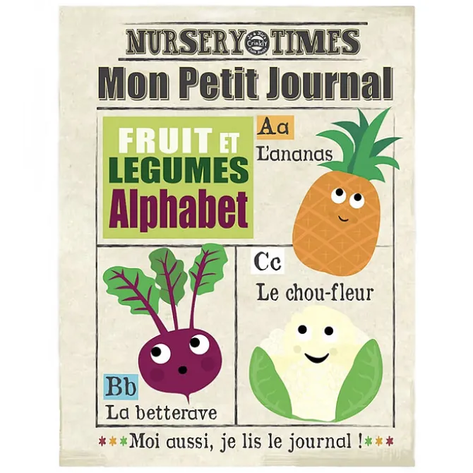 Crinkly Mon Journal en Tissu - Fruits et Légumes