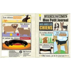 Crinkly Mon Journal en Tissu - Nos Amis les Chiens