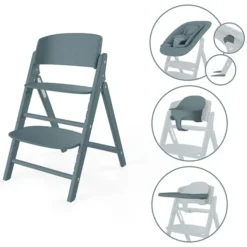 Cybex Chaise Haute Click & Fold 4-en-1 - Stone Blue