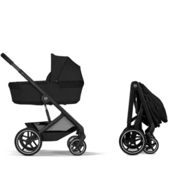 Cybex Pack Poussette Balios S Lux 2026 + Nacelle Pliable - Moon Black