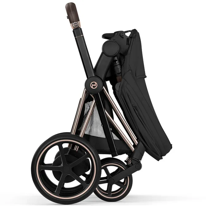 Cybex Pack Poussette e-Priam Confort Rosegold + Nacelle pliable - Sepia Black