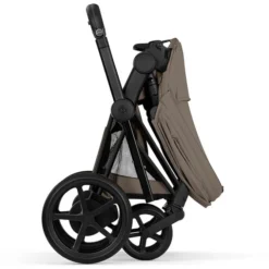 Cybex Pack Poussette e-Priam Confort Matt Black + Nacelle Pliable - Coconut Brown