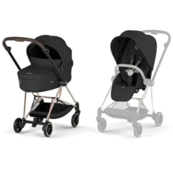 Cybex Pack Poussette Mios Confort 2026 Rosegold + Nacelle pliable- Sepia Black