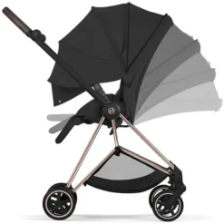 Cybex Pack Poussette Mios Confort 2026 Rosegold + Nacelle pliable- Sepia Black